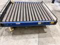 3,000 LBS X 48" X 48" ROTO-MAX HYDRAULIC SCISSOR LIFT TABLE W/ ROTARY LEWCO ROLLER CONVEYOR TOP, 110 VOLT: STOCK #20874
