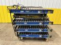 3,000 LBS X 48" X 48" ROTO-MAX HYDRAULIC SCISSOR LIFT TABLE W/ ROTARY LEWCO ROLLER CONVEYOR TOP, 110 VOLT: STOCK #20875