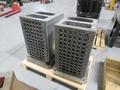 500mm Pallet (2pcs), 16" x 16" Square Tombstone with Mounting Grid of Pin and Threaded Holes, Pocketed to Lighten- Auction Item