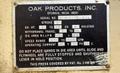 60 TON OAK MODEL #30-LP-60-604 STRAIGHT SIDE PRESS, STROKE 2", 80-240 SPM: YOBRO #26050