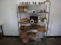 Wire Shelf Unit with 6 Adjustable Shelves, and Contents of Shipping Supplies, Boxes, Shrink Wrap, Corner Protectors and Tape- Auction Item