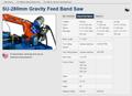7&quot; x 11&quot; Scotchman Horizontal Band Saw SU-280G, 8&quot; Rounds, Miter, 1&quot; Blade, 1.5 HP, Coolant, New
