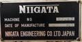 NIIGATA No. 3UMA, Horizontal/Vertical Mill, 15&quot; x 63&quot; Tbl., 45-1400 RPM, 50 Taper, 15 HP, DRO