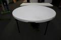 Lifetime White Plastic Top Folding Tables, (3) Rectangle 72" x 30" x 29", (1) Round 60" x 29"- Auction Item