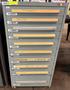 Vidmar Storage Cabinet, 10 Drawer, 30"W x 27-3/4"D x 59"H