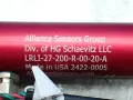 ALLIANCE SENSORS GROUP 2 LINEAR VARIABLE INDUCTIVE TRANSDUCER POSITION SENSORS  -  LRLI-27-200-R-00-20-A