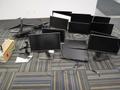 Monitors (17) w Misc. Monitor Arms And Stands- Auction Item