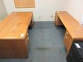 Wooden Office Main Desk and Rear Desk- Auction Item