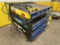 3,000 LBS X 48" X 48" ROTO-MAX HYDRAULIC SCISSOR LIFT TABLE W/ ROTARY LEWCO ROLLER CONVEYOR TOP, 110 VOLT: STOCK #20875