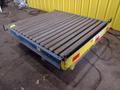 3,000 LBS X 48" X 48" ROTO-MAX HYDRAULIC SCISSOR LIFT TABLE W/ ROTARY LEWCO ROLLER CONVEYOR TOP, 110 VOLT: STOCK #20877