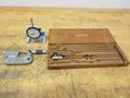 Starrett #124 Mechanical Inside Micrometer Set: 2 to 12" Range, 10 Extension Rods, Starrett 0-1" Travel Incdicator and 0-1" Pressure Micrometer **Unknown Brand**- Auction Item