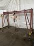2 TON WALLACE A FRAME ROLLING GANTRY CRANE. STOCK # 0523823