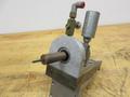 Gast Air Driven Spindle Mounted on 2" Travel Cross Slide, and  Small 1.75" Wide Self Centering Vise- Auction Item