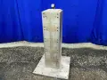 8”X8”X30” TOWER, 18”X18”X1.5” BASE CLAMPING TOWER TOMBSTONE