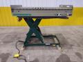 3800 LBS X 60" X 42" SOUTHWORTH MODEL #LS4-36 HYDRAULIC SCISSOR LIFT TABLE WITH ROLLER TOP, 110 VOLT: STOCK #20885