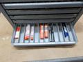 Huot 5 Drawer Drill Index with Contents of Small Solid Carbide Boring Bars, Many are New- Auction Item