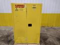 45 GALLON X 2 DOOR EAGLE FLAMMABLE MATERIALS MODEL #4510X STORAGE CABINET, 43” X 18” X 65” HIGH: YOBRO  #22012