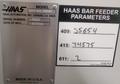 HAAS BAR FEEDER  STOCK # 2785
