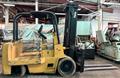 15,000 Lb. Yale Electric Lift Truck, Solid Tire, SS, Fork Positioning, 138" Fork Height