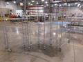 Uline Rolling Metal Wire Carts, (4) Total, (3) 48" x 18" x 69" &amp; (1)  48" x 24" x 69"- Auction Item