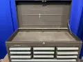 KENNEDY, KNAACK 13 TOOL BOX COMPARTMENTS, 4 TOOL CABINET DRAWERS MACHINIST TOOL BOX, JOBMASTER ROLLING WORKBENCH ASSEMBLY  -  JOBMASTER 44