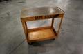 Metal Orange Rolling Shop Cart- Auction Item