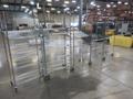 Uline Rolling Metal Wire Carts with Angled Shelves (5 total) (4) 36" x 18" x 78" High and (1) 36" x 24" x 78"- Auction Item