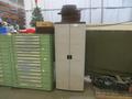 Suncast 2 Door Cabinet with Contents of Scotchbrite Pads Sanding Disks AND More!- Auction Item