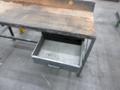 Steelframe Workbench with Wood Top, Single Drawer- Auction Item