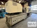 240 TON 10.7 OZ TOSHIBA MODEL EC240V21-6 INJECTION MOLDING MACHINE MFG 2002