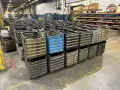 (120) 36” x 18” x 18” STEEL STACKABLE PARTS BIN CONTAINER WITH DUMP DOOR: YOBRO #25062