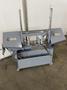 9" x 18" W. F. WELLS HORIZONTAL BANDSAW w/ DUAL COLUMNS. STOCK #0741422.