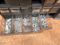 Multibin Organizers with Contents of Brass Fittings, and SAE Nuts- Auction Item