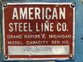 10,000 LB X 40&quot; AMERICAN STEEL LINE MOTORIZED COIL REEL UNCOILER STOCK #3185