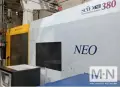 380 TON 51 OZ WOOJIN SELEX MODEL NE-380 INJECTION MOLDING MACHINE MFG 2008