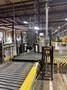 50" x 48" x 92" HIGH LANTECH QL AUTOMATIC SHRINK WRAPPER WITH IN-FEED &amp; OUT-FEED CONEYOR. STOCK # 0980426