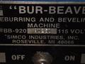 SIMCO INDUSTRIES BUR-BEAVER DEBURRING &amp; BEVELING MACHINE  -  BB-920