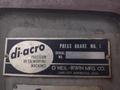 DIACRO MODEL #1 HAND OPERATED PRESS BRAKE: YOBRO #24962