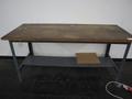 Steel Frame Work Bench with Wood Top- Auction Item