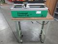 Encore Engineering Diamond Short-Cut Table Top Squeegee Sharpener, Model DSC-020 On Metal Rolling Cart- Auction Item