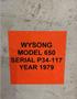 .500&quot; x 72&quot; WYSONG MODEL 650 MECHANICAL SHEAR. STOCK # 0315623