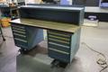 Lista Cabinet Base Work Bench, Maple Top, Portable on Caster, (10) Drawer, Upper Shelf - With Cutting Tool Contents- Auction Item