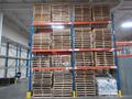Pallet Racking Back to Back,  Teardrop Style (8) 16'x42" Uprights, (12) 8' Shelves with Wire Decking, *No Contents*- Auction Item