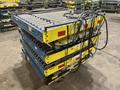 3,000 LBS X 48" X 48" ROTO-MAX HYDRAULIC SCISSOR LIFT TABLE W/ ROTARY LEWCO ROLLER CONVEYOR TOP, 110 VOLT: STOCK #20871