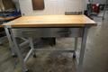 Portable Work Bench with Maple Top, Upper Shelf, Drawer, Work light- Auction Item