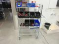 Hand Tools, Large Assortment including Screw Drivers, Pliers, Channel Locks, Vise Grips and MORE on Uline 4-Shelf 36" x 18" x 60" Metal Wire Rolling Cart- Auction Item