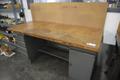 Equipto Heavy Duty Steel Work Bench with Wood Top and Lower Drawers- Auction Item