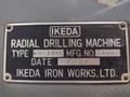 4&#039; x 13&quot; IKEDA MODEL #RM-1175 RADIAL ARM DRILL: STOCK #19134