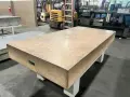 USED STARRETT CRYSTAL PINK 8' X 4' X 10" GRANITE SURFACE PLATE WITH STAND
