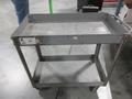 Steel Shop Cart, Rolling 2 Shelves- Auction Item